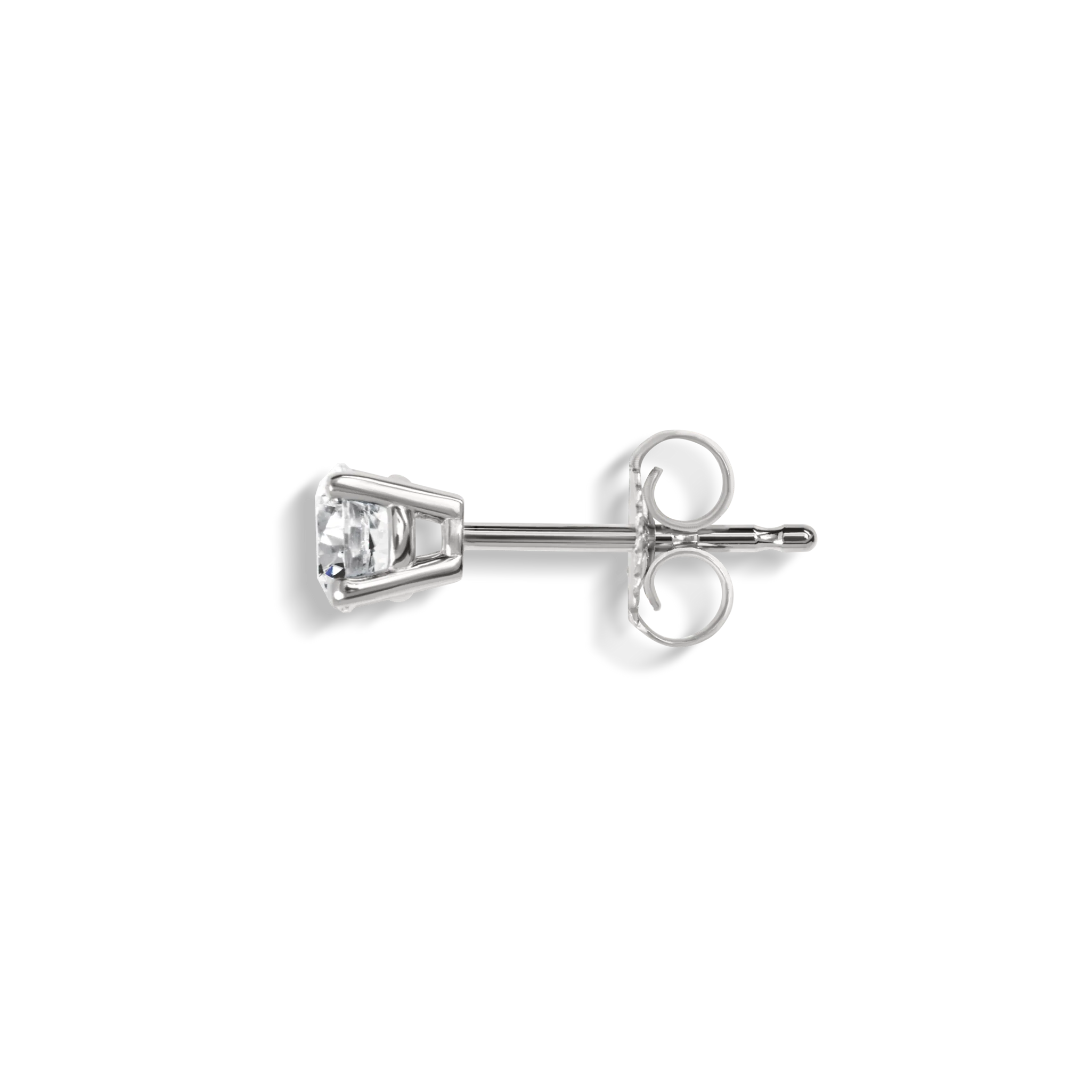 1/2 Carat Round Diamond Studs - White Gold - Image 3