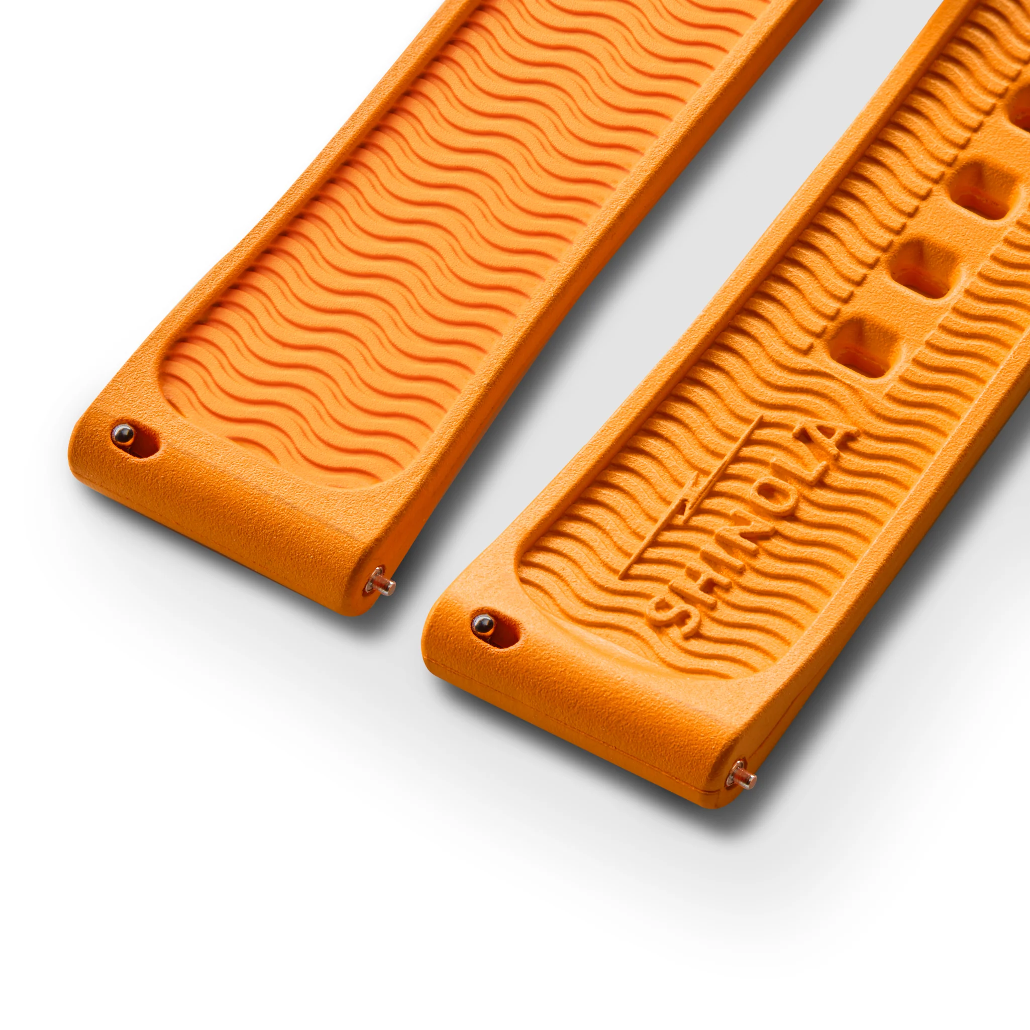 20mm Orange Rubber Watch Strap - Orange - Image 3