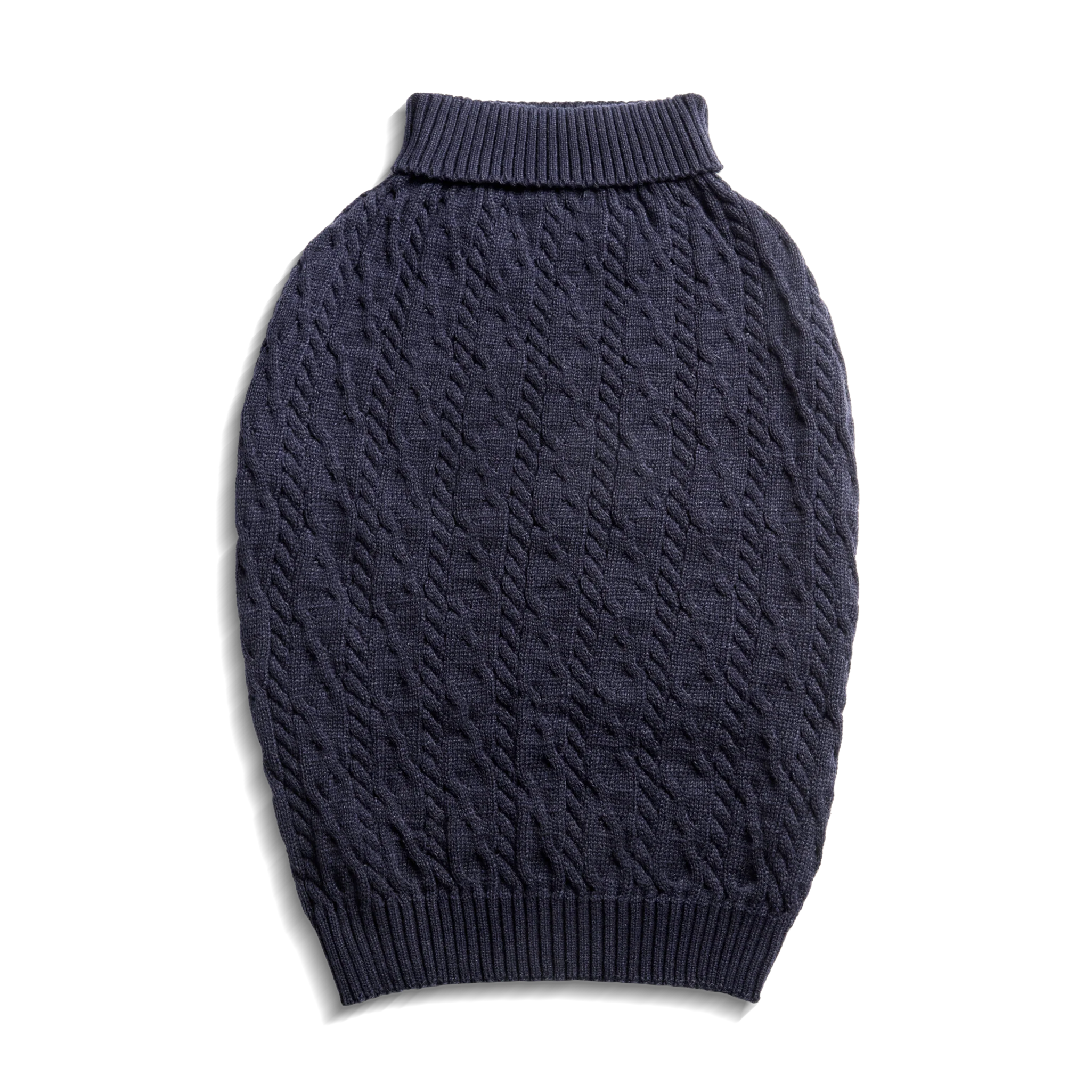 Cable Knit Dog Sweater - Black - Image 10