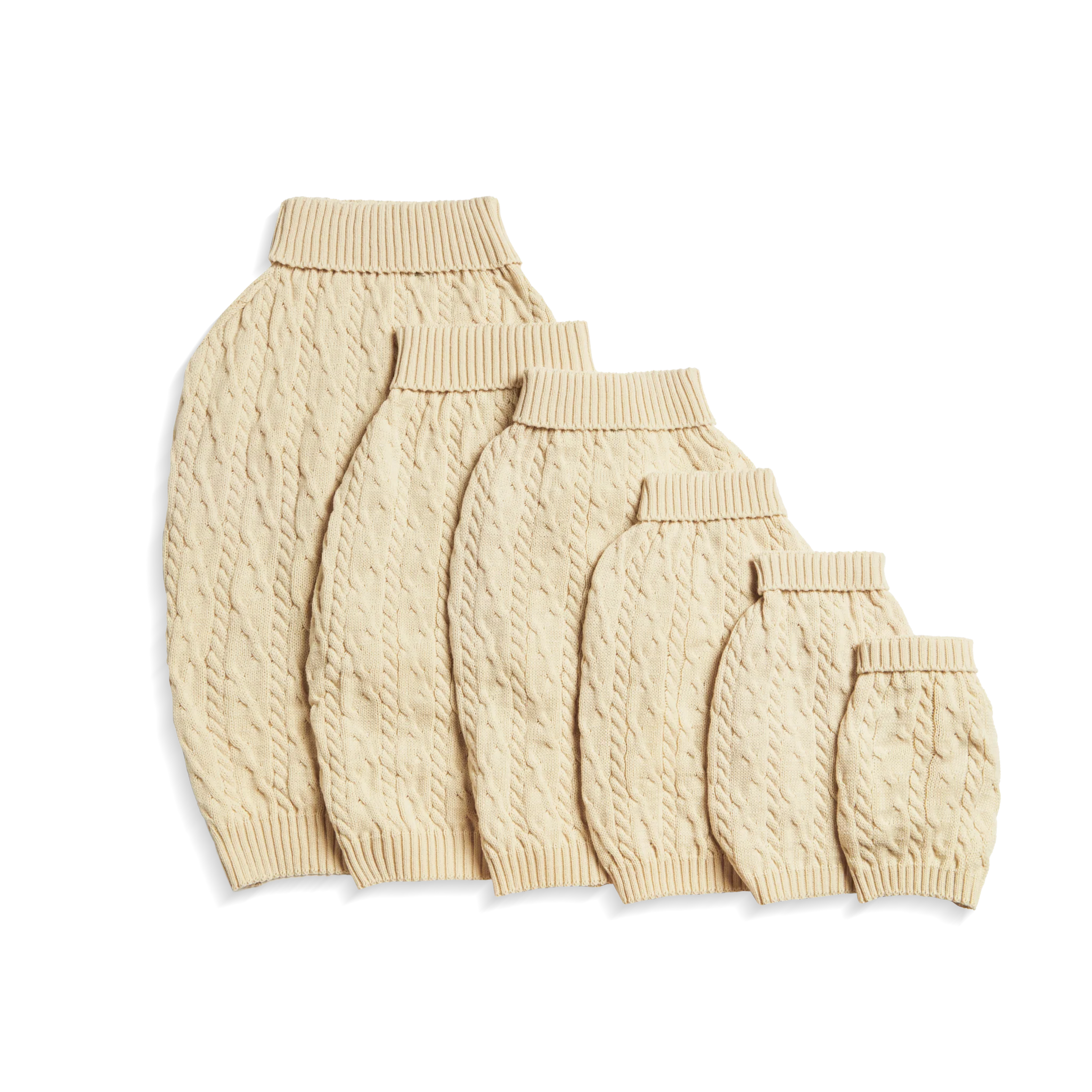 Cable Knit Dog Sweater - Black - Image 12