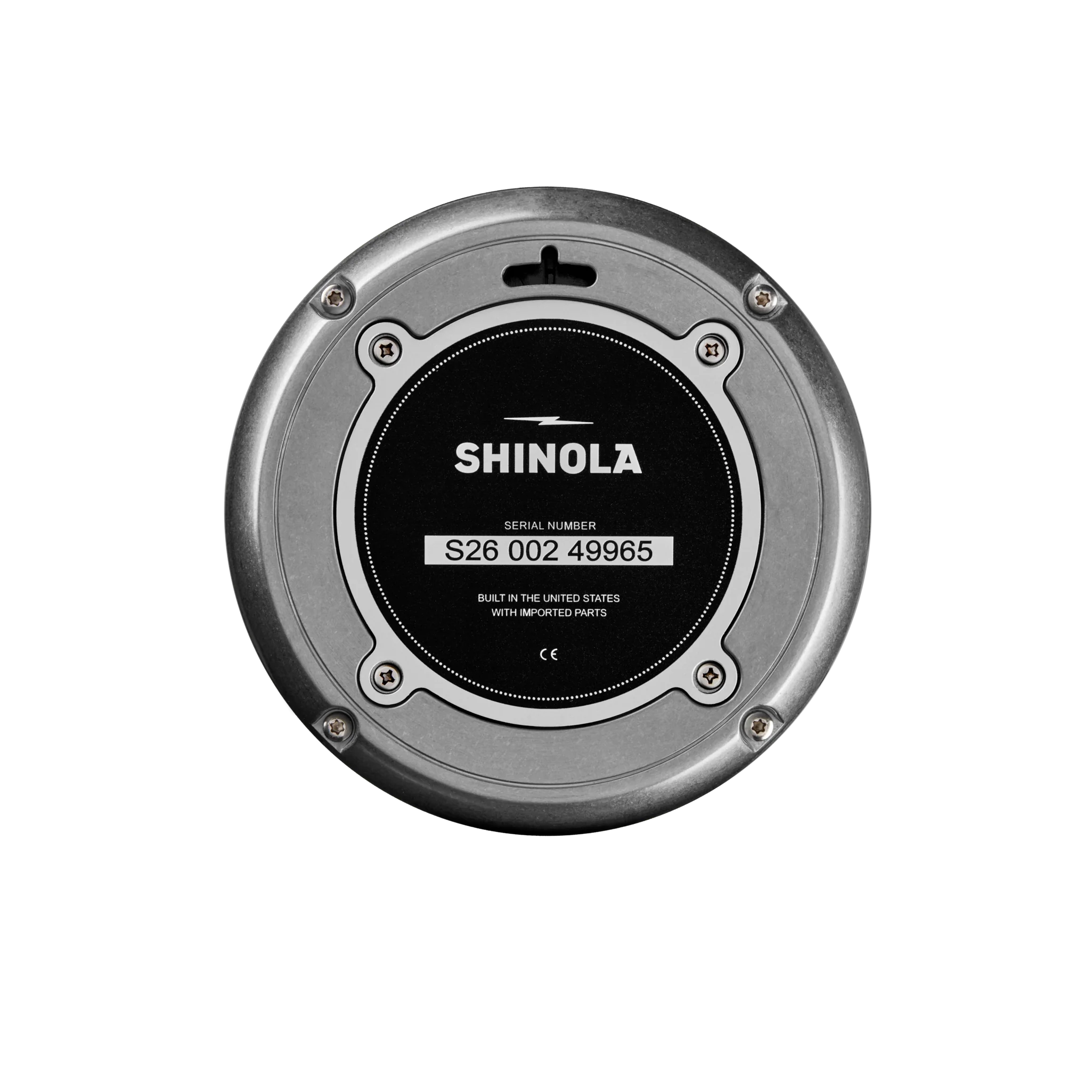 6" Runwell Clock - Tumbled Zinc/Black - Image 3