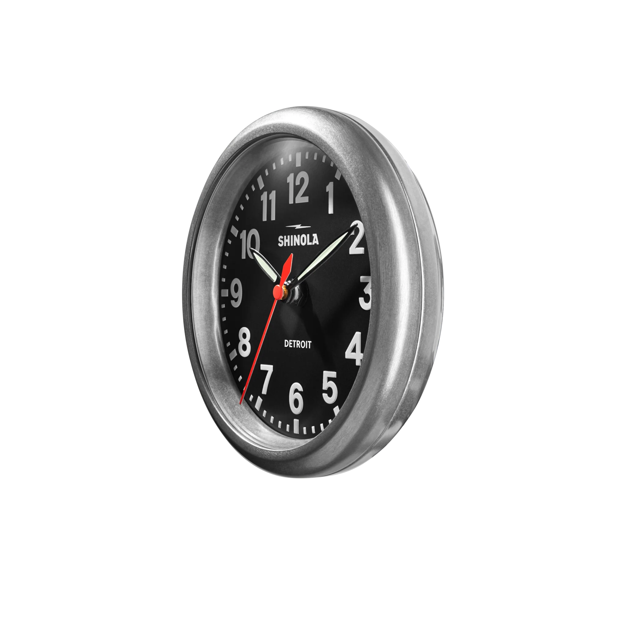 6" Runwell Clock - Tumbled Zinc/Black - Image 6