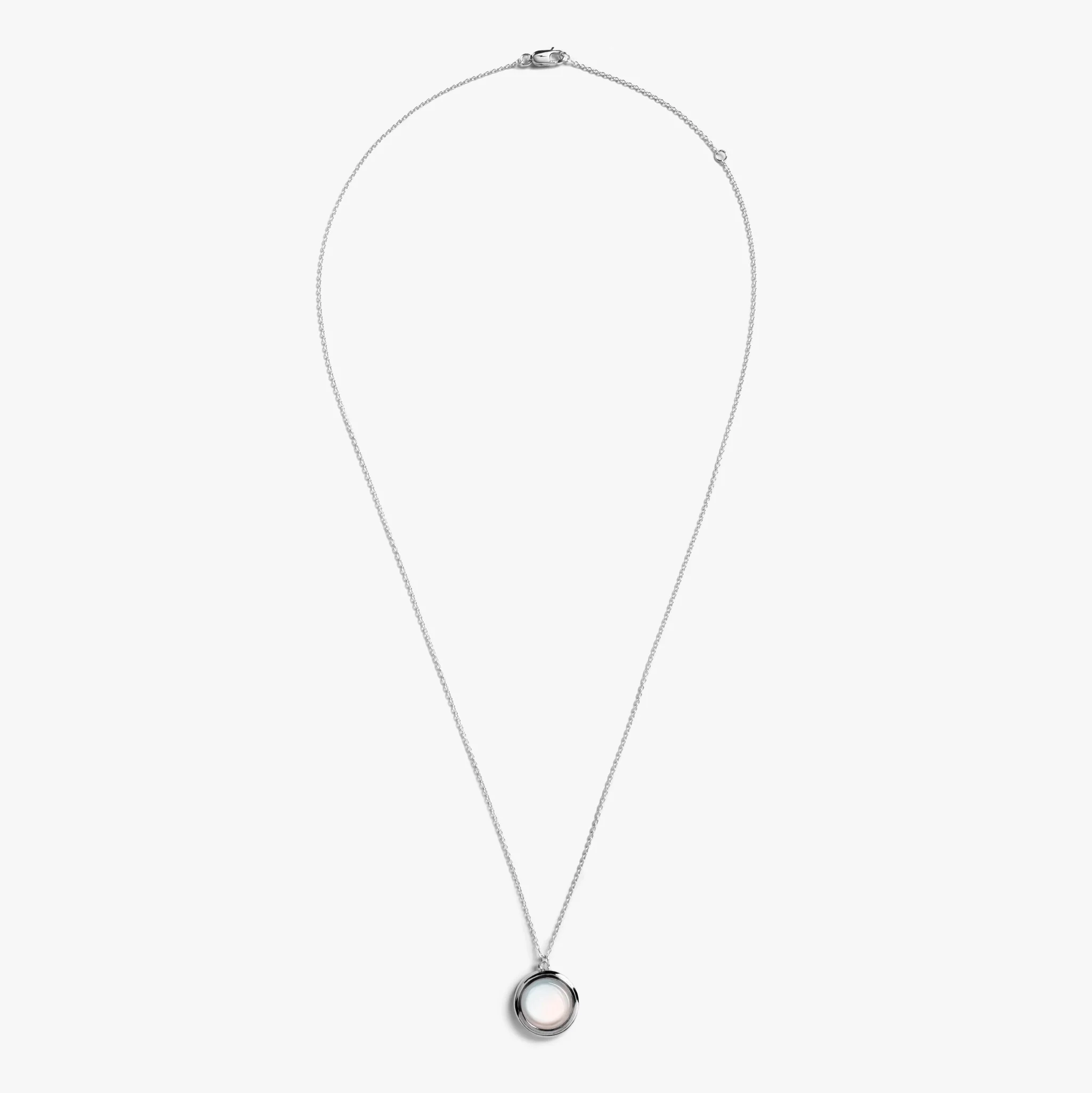 Heirloom Mother of Pearl Pendant Necklace - Sterling Silver - Image 8