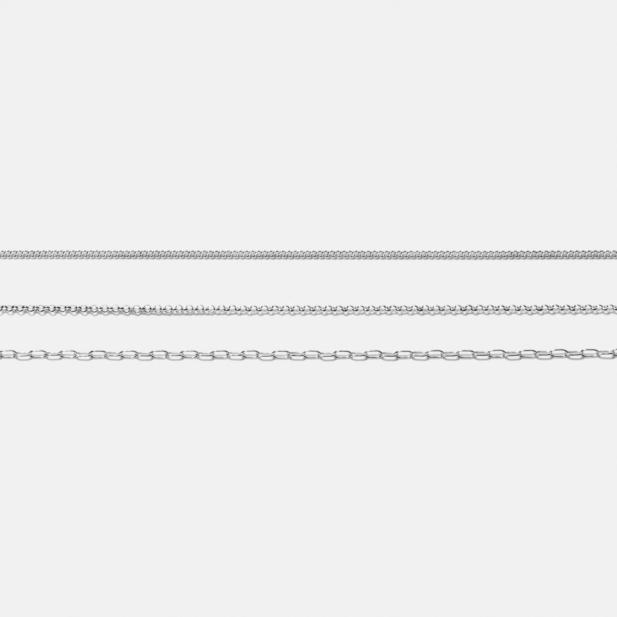 Medium Rolo Cable Link Necklace - Sterling Silver - Image 3
