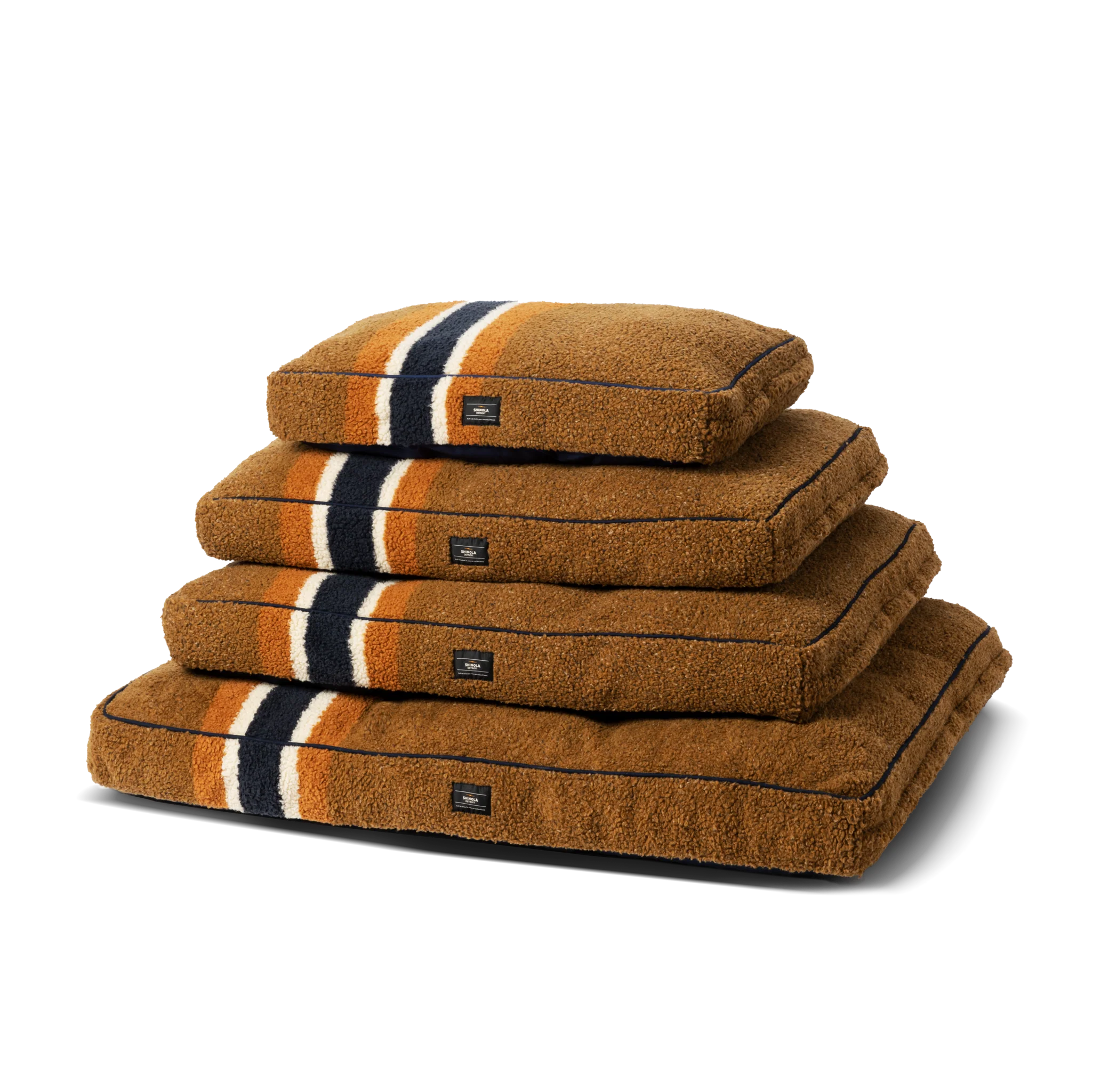 Napper Pillow Dog Bed - Stripe Brown - Image 4