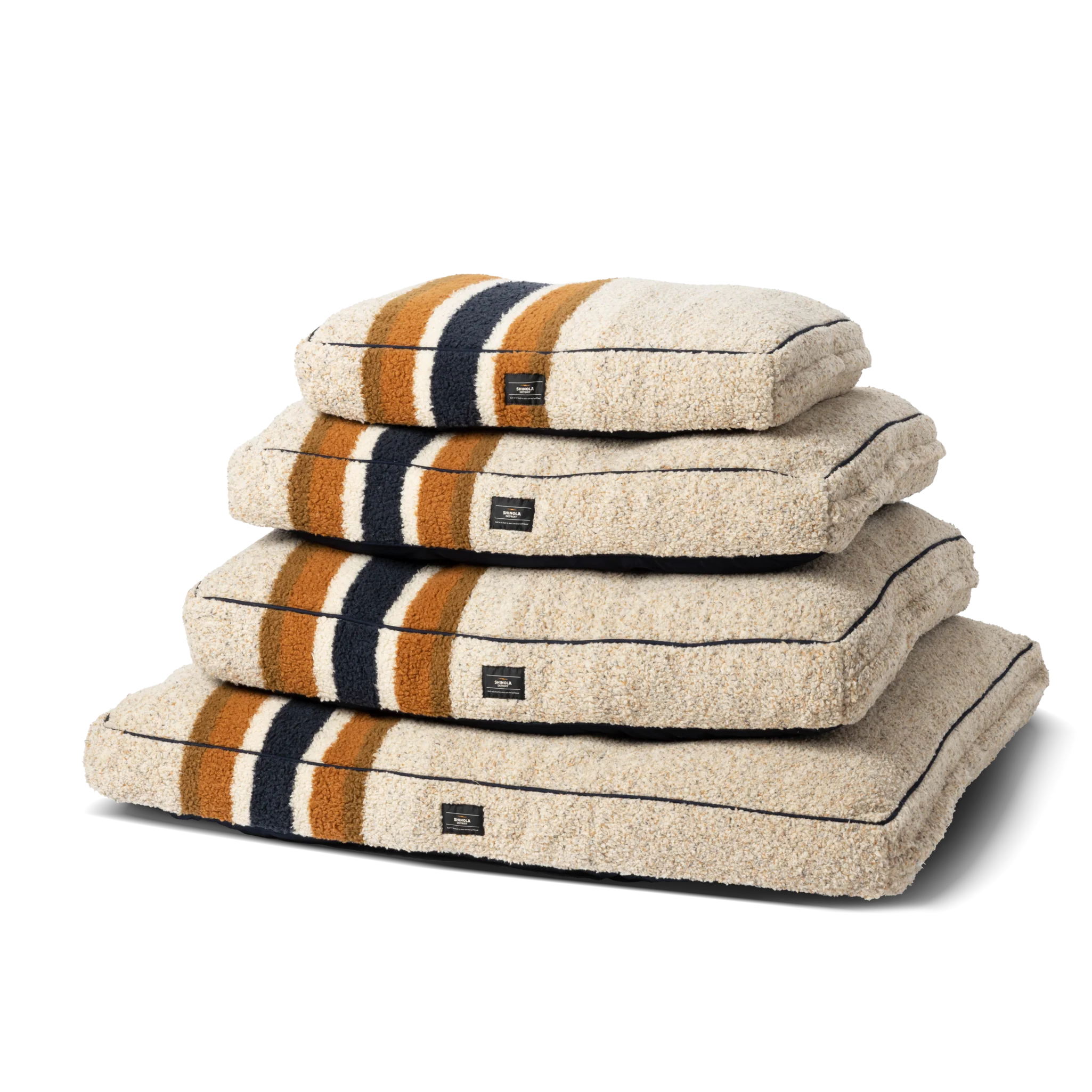 Napper Pillow Dog Bed - Stripe Oat - Image 3