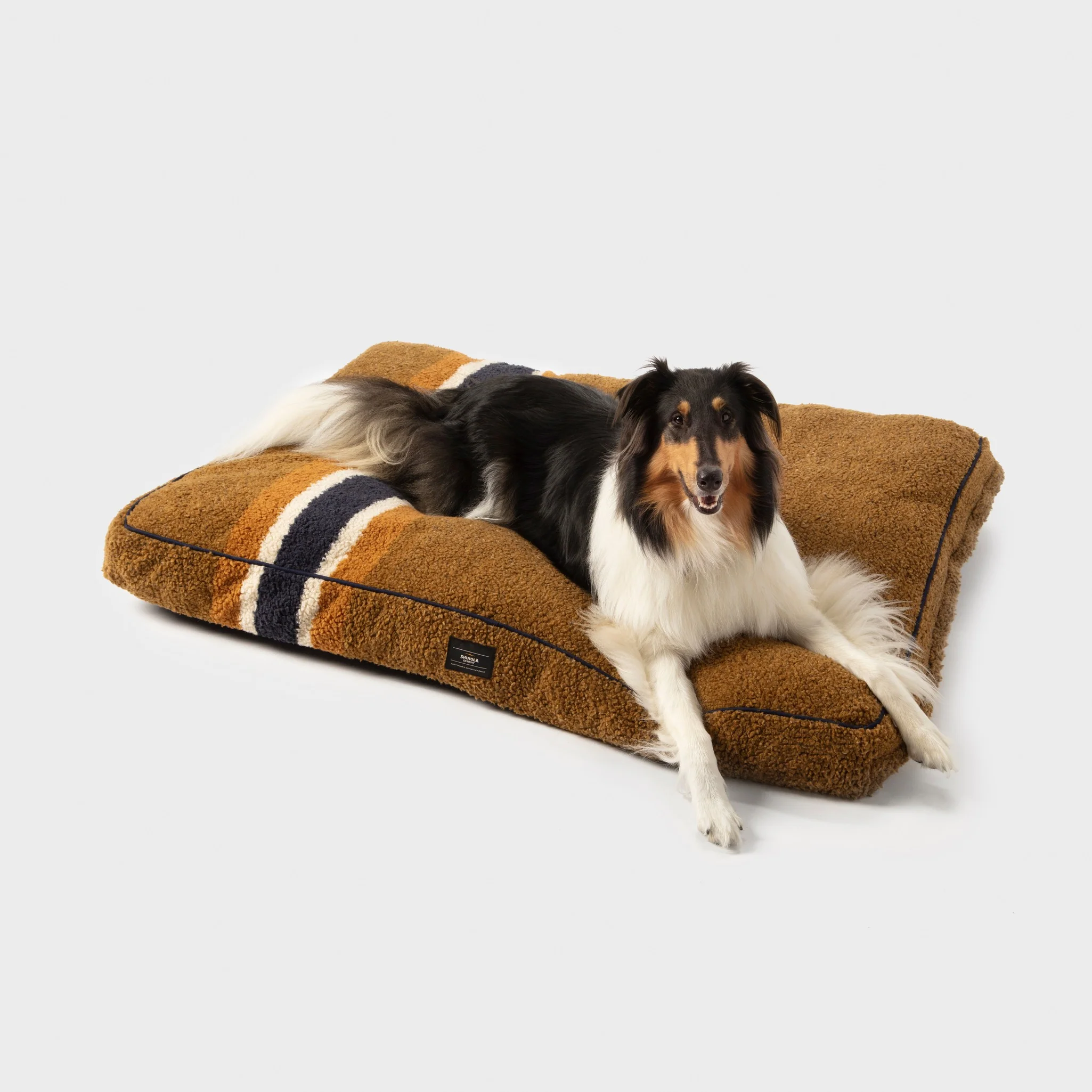 Napper Pillow Dog Bed - Stripe Oat - Image 4