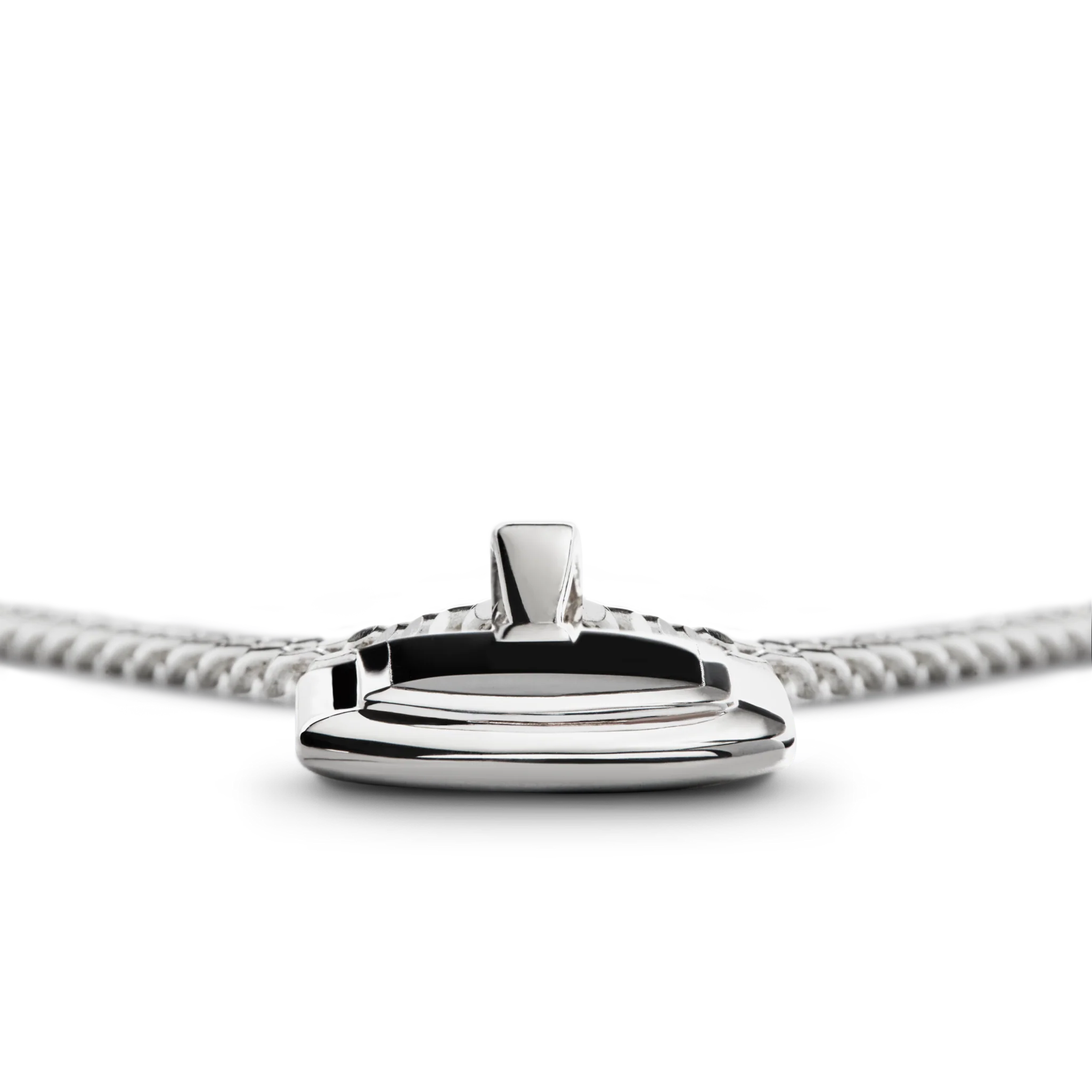 Onyx Tag Necklace - Sterling Silver - Image 6