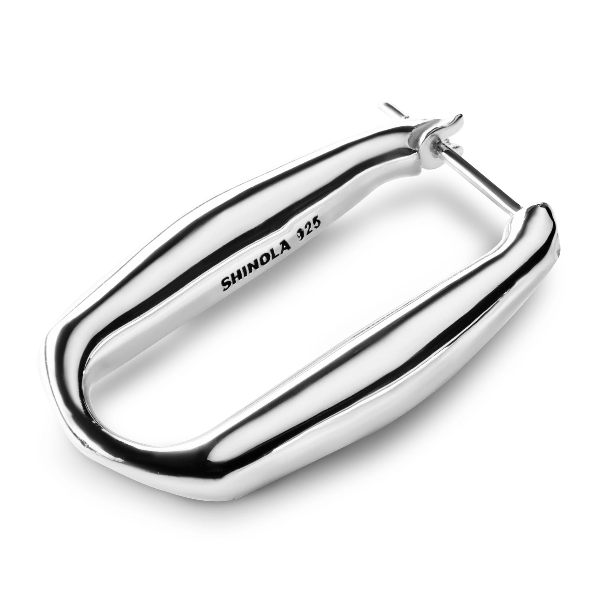 Signature Link Hoop Earrings - Sterling Silver - Image 3